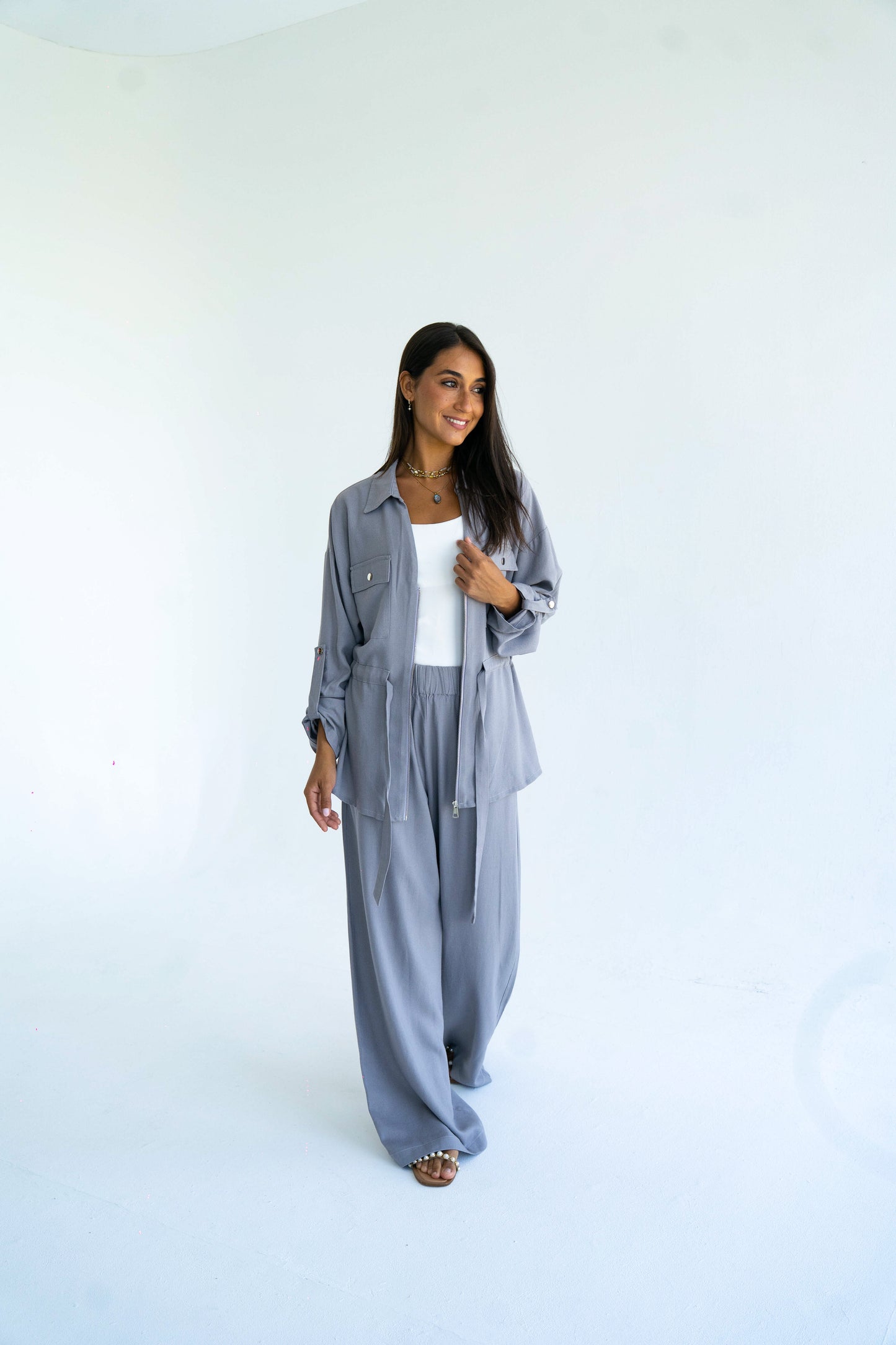 Silver Linen set