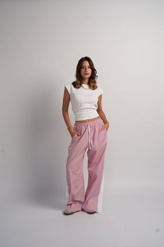 StripeLine Red Pants