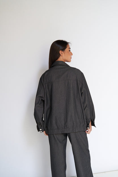 Black Studs Denim Set