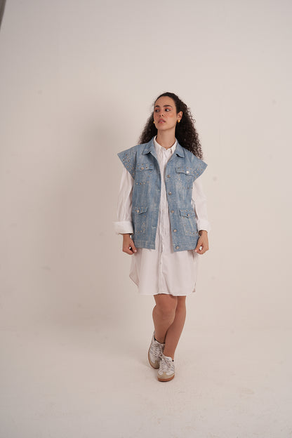 Blue Denim Vest