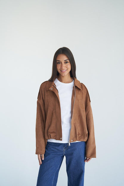 Camel Suede Jacket
