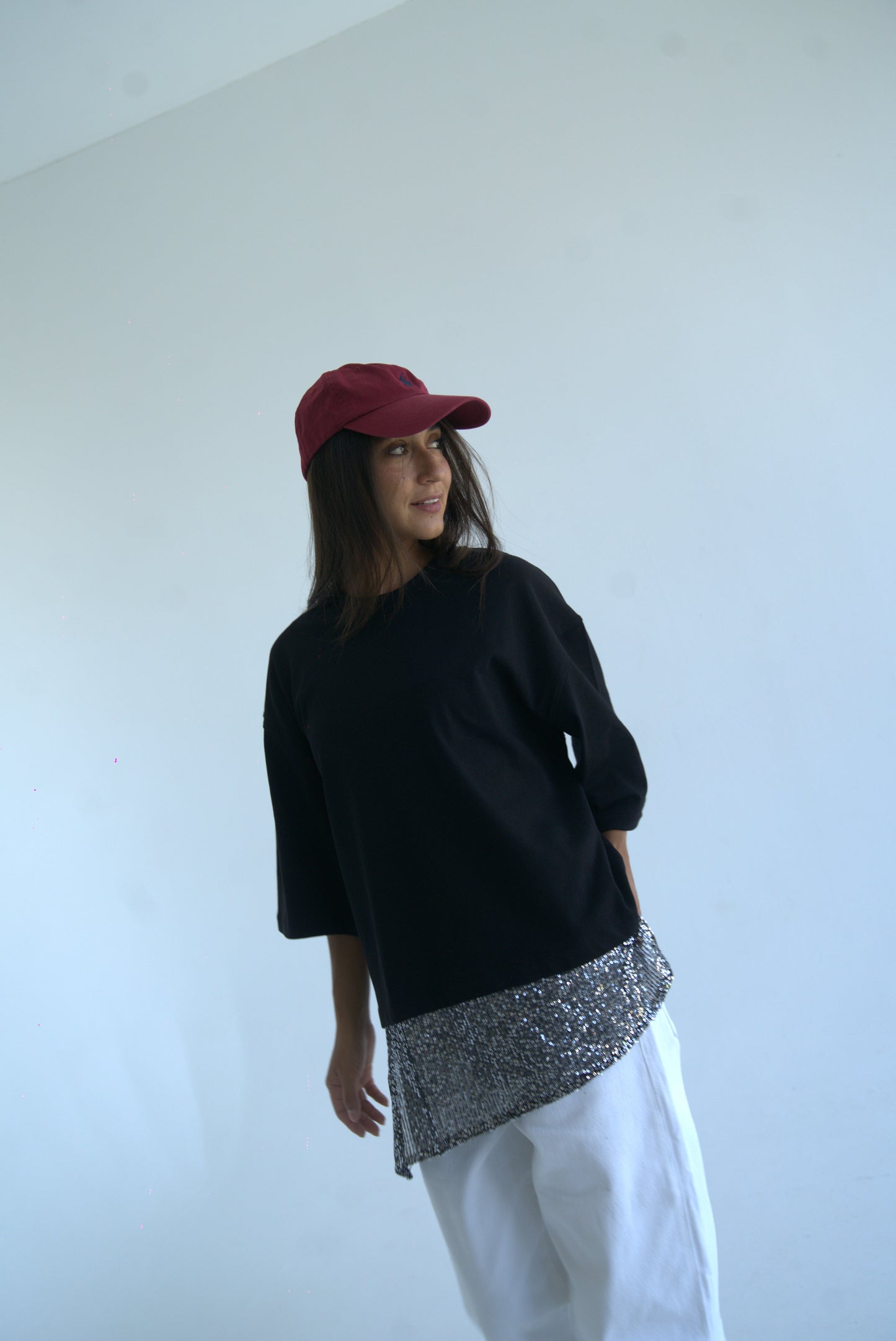 Black Sequin T-Shirt