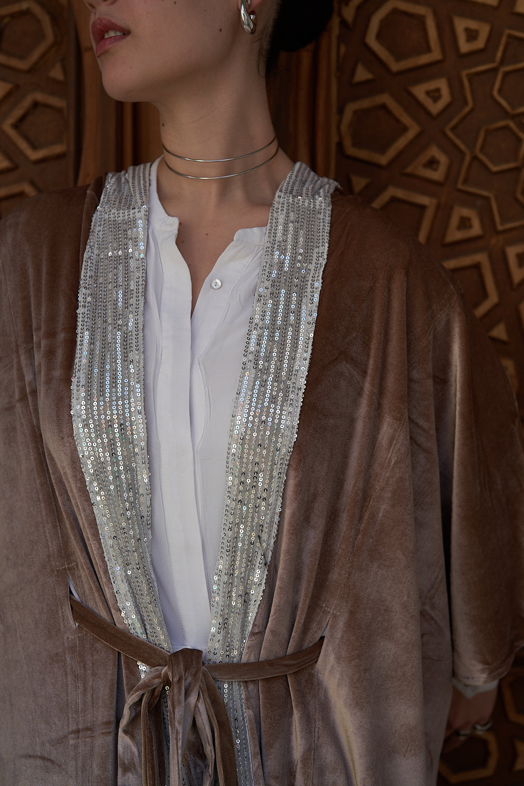 Champagne Velvet Kaftan