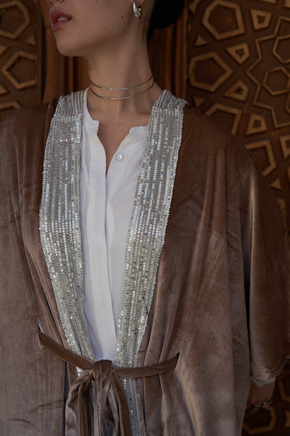 Champagne Velvet Kaftan