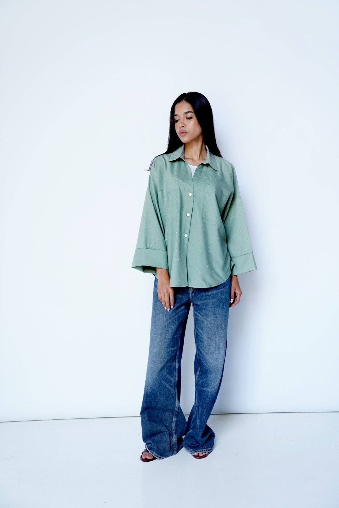 Olive Studs Shirt