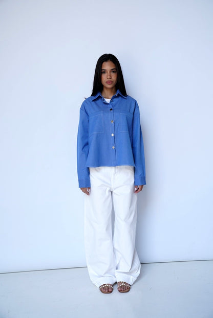 Sky-Blue Denim shirt