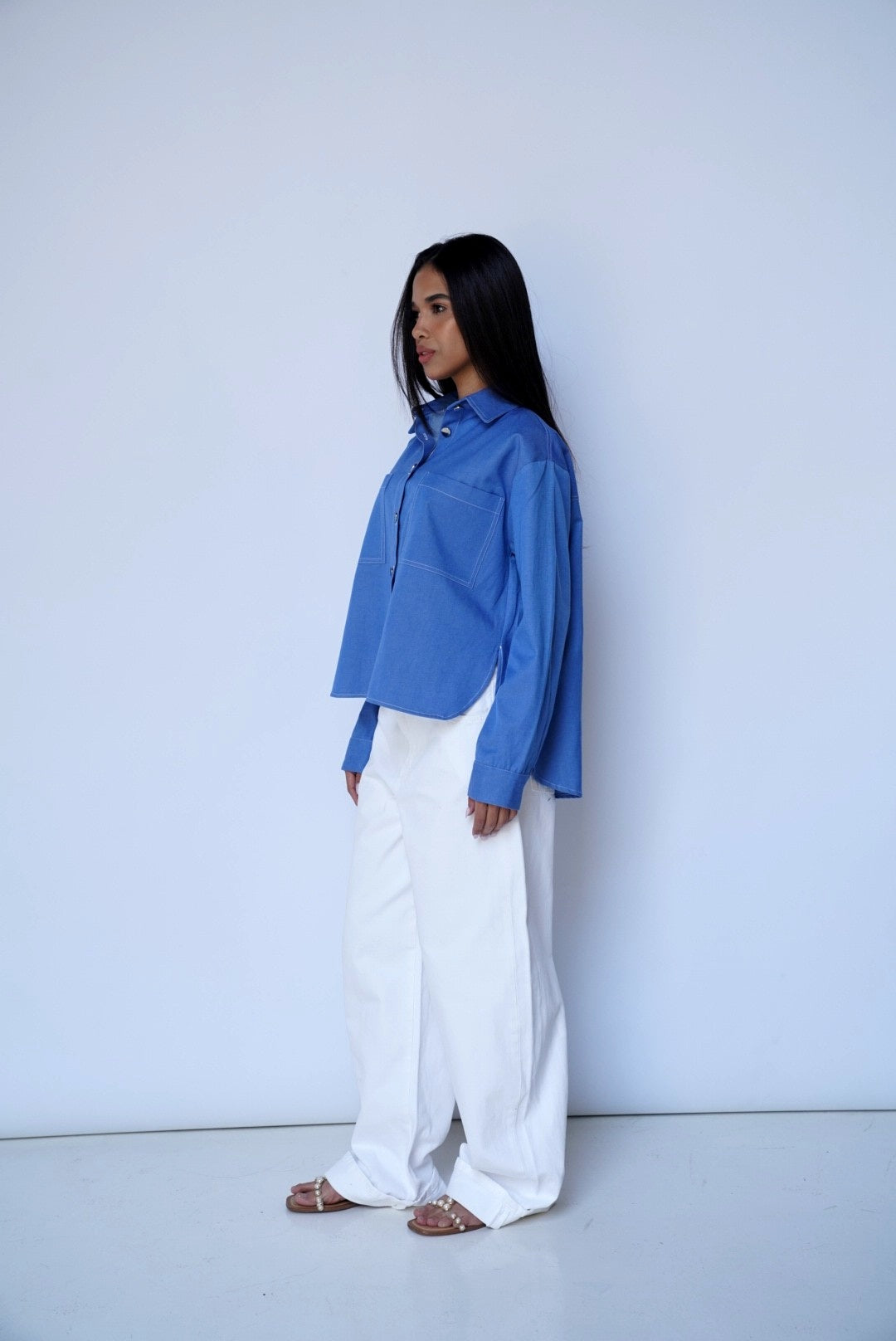 Sky-Blue Denim shirt