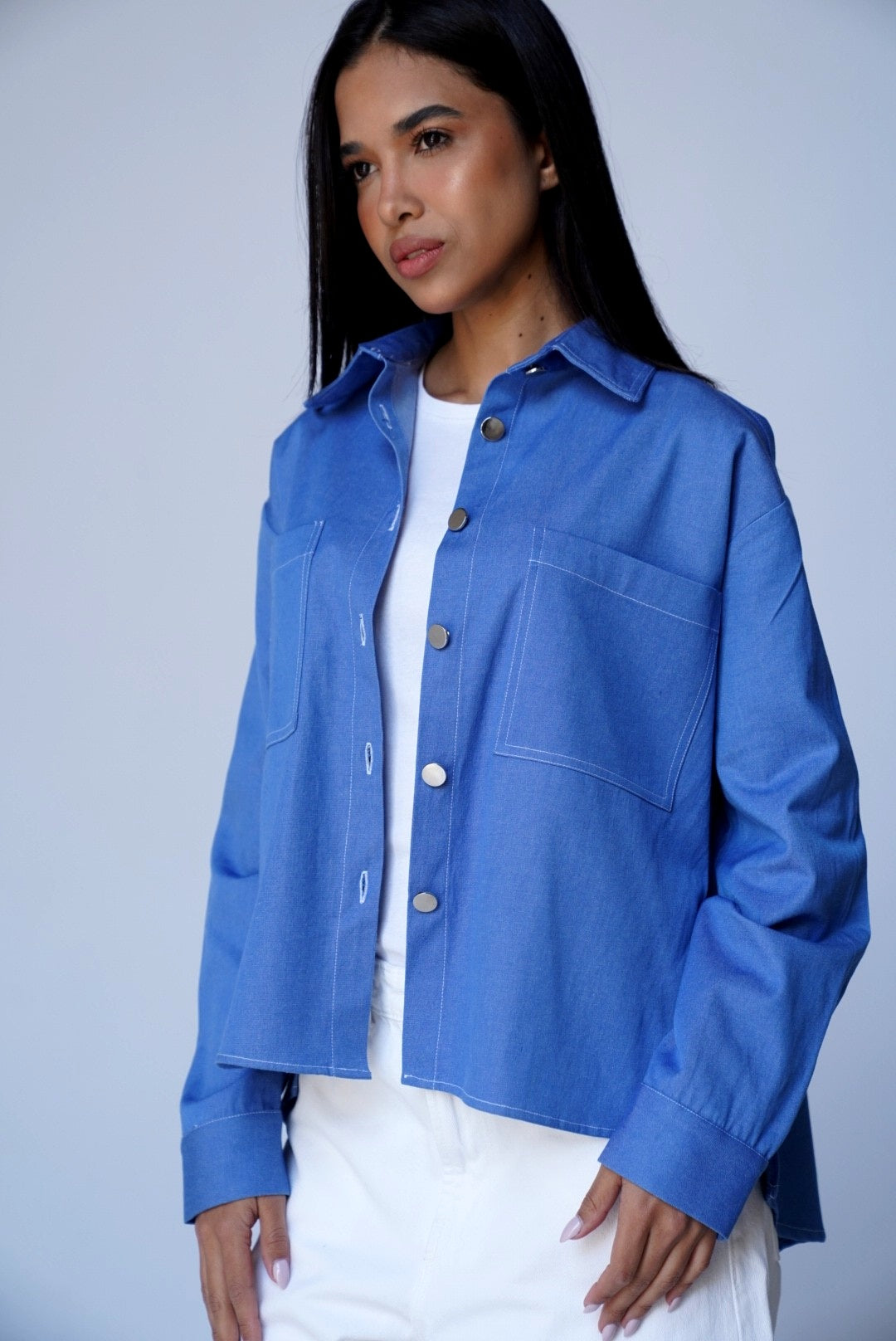 Sky-Blue Denim shirt