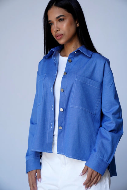 Sky-Blue Denim shirt
