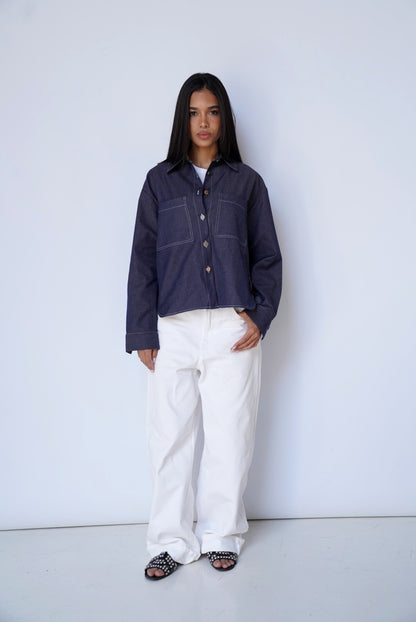 Deep Blue Denim Shirt