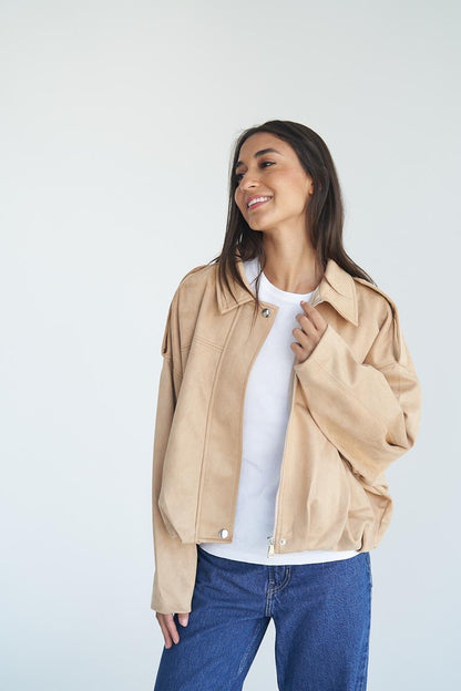 Latte Suede Jacket
