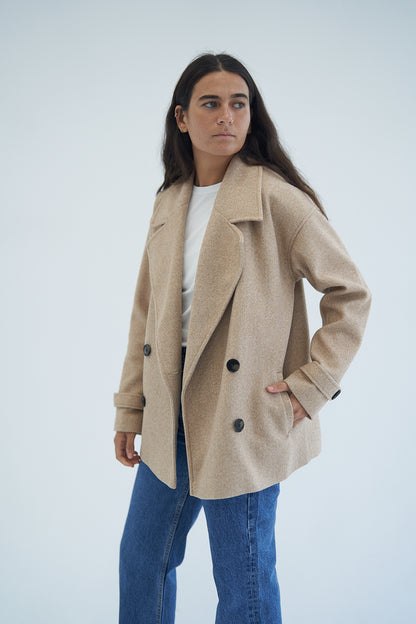 Golden Beige Wool Jacket