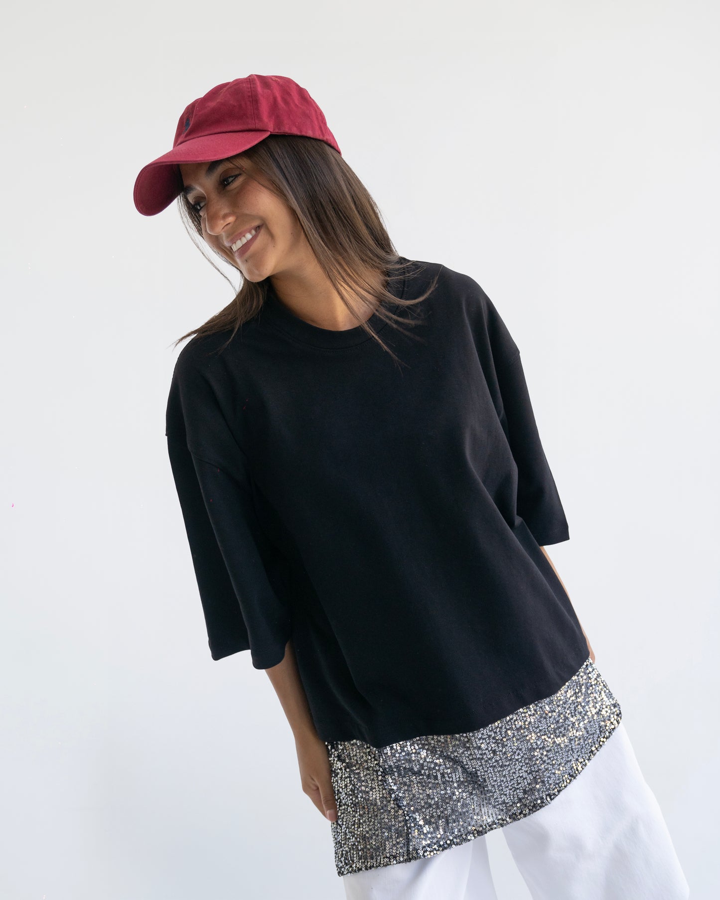 Black Sequin T-Shirt