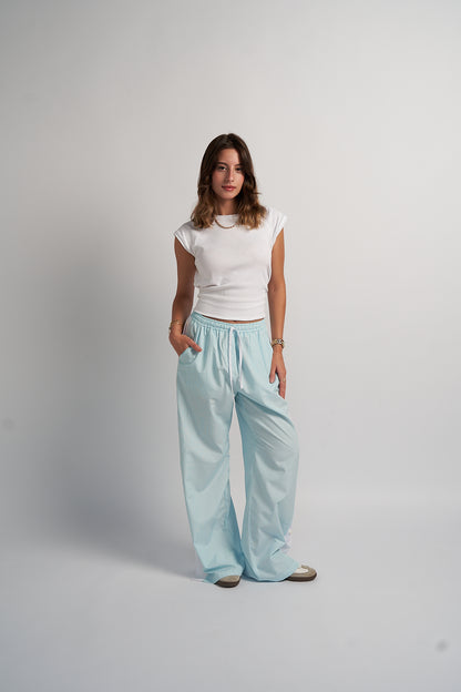 StripeLine Aqua Pants