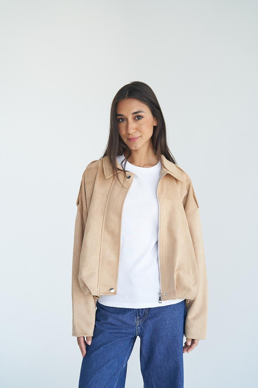 Latte Suede Jacket