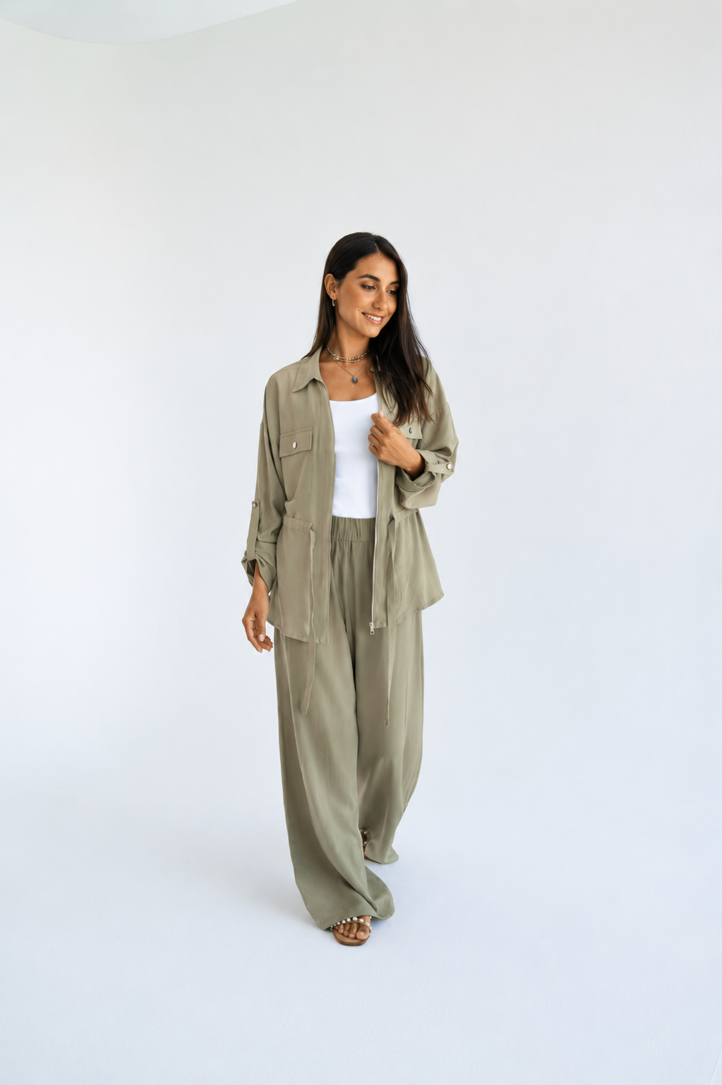 Olive Linen set
